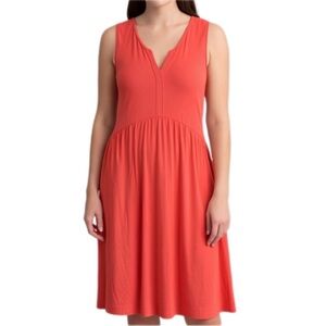 Tristan Coral V-Neck Sleeveless Dress Size Medium